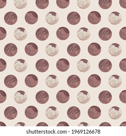 Circles with an abstract pattern. Vector illustration with geometric shapes. For covers, packaging, fabrics, prints and flyers, various decor.