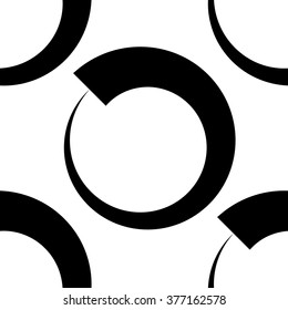 Circles abstract repeatable geometric pattern, monochrome background