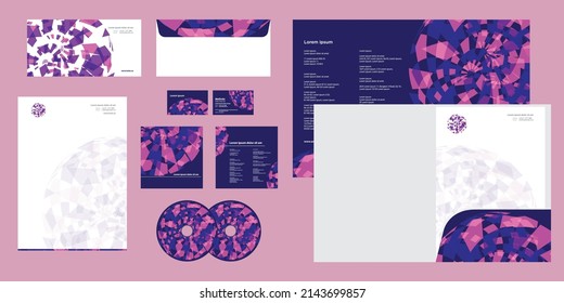 Circles Abstract Shapes Rounded Modern Corporate Business Identity Stationery