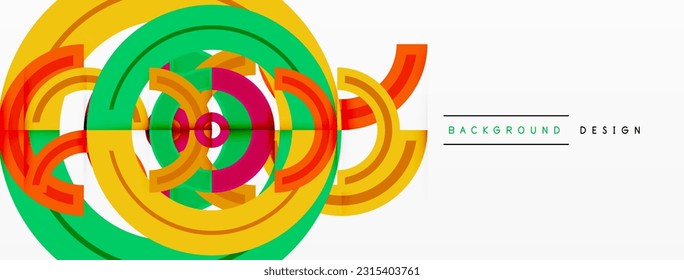 Circles are arranged in a grid pattern abstract background and feature a range of different colors, including shades of various colors. Template for wallpaper, banner, presentation, background