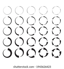 Circles arrows. Cursor icon vector illustration. Arrow icon collection. Stock Image. EPS 10.