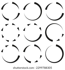 Circles arrows in flat style. Environmental protection. Vector illustration.