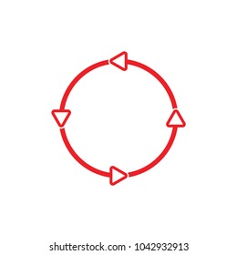 circles arrows symbol vector
