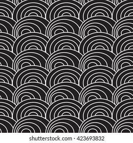 Circles art deco black