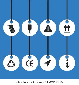 Circles background with lines. Condom safe sex icons. Lovers couple signs. Male love female. Speech bubble with heart. Icons tags hanged on the ropes. Vector