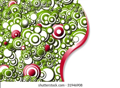 Lot of circles - background with place for your text