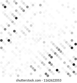 Circles background. Random dots. Black and white shades. Grey background for your design. Digital. Mosaic effect. Halftone vector.