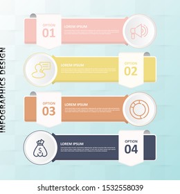 Circles with banner infographic vector template.  