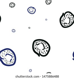 Circles Black and blue color with dots Original Seamless pattern. Elements are not cropped. Pattern under the mask. Perfect design for textile, box, posters, cards, brochures, etc. Vector.