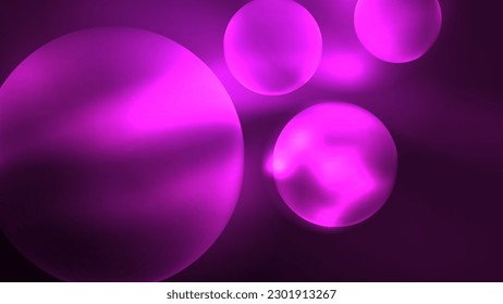 Circles with bright neon shiny light effects, abstract background wallpaper design