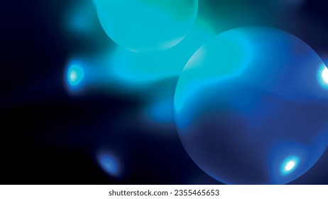 Circles with bright neon shiny light effects, abstract background wallpaper design