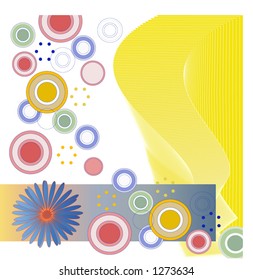 circles bubbles and wiremesh graphic vector