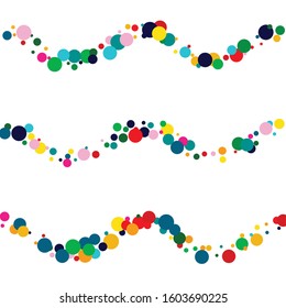 Circles Celebration Confetti Illustration.