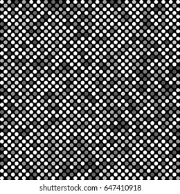 circles chess with transparency. black background. halftone effect. vector illustration