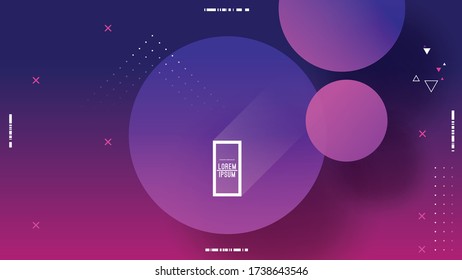 Circles. Color Gradient Modern Background. Minimalist Creative Design Concept.