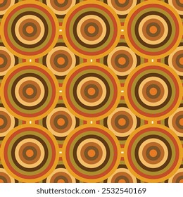 Circles with color palette. Seamless pattern with geometric colored spheres for textile. Vector.