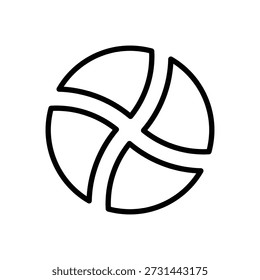 Circles colors intersection icon, Line Vector graphics
