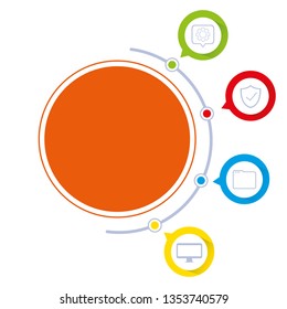 circles and colors tech infographics