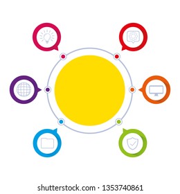 circles and colors tech infographics