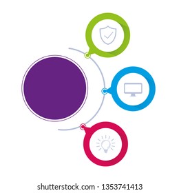 circles and colors tech infographics