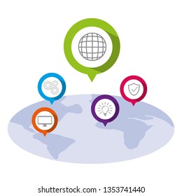 circles and colors tech infographics