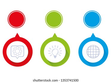 circles and colors tech infographics