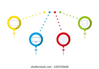 circles and colors tech infographics