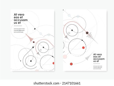 Circles communication modern element technology. Abstract background with circles and dots. Vector illustration cover temlate