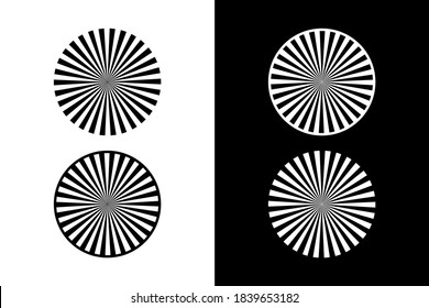Circles concept on black and white color. Very suitable in various business purposes, also for icon, symbol and many more.