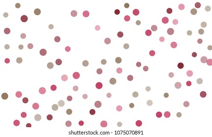 Circles confetti falling on transparent background. Round, dot vector background. Abstract colorful confetti flying in the air. Vector holiday illustration with circles confetti.