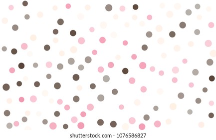 Circles confetti falling on transparent background. Round, dot vector background. Abstract colorful confetti flying in the air. Vector holiday illustration with circles confetti.