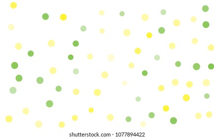 Circles confetti falling on transparent background. Round, dot vector background. Abstract colorful confetti flying in the air. Vector holiday illustration with circles confetti.