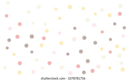 Circles confetti falling on transparent background. Round, dot vector background. Abstract colorful confetti flying in the air. Vector holiday illustration with circles confetti.