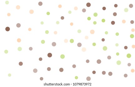 Circles confetti falling on transparent background. Round, dot vector background. Abstract colorful confetti flying in the air. Vector holiday illustration with circles confetti.