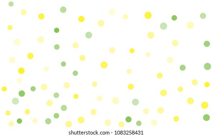 Circles confetti falling on transparent background. Round, dot vector background. Abstract colorful confetti flying in the air. Vector holiday illustration with circles confetti.