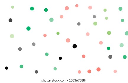 Circles confetti falling on transparent background. Round, dot vector background. Abstract colorful confetti flying in the air. Vector holiday illustration with circles confetti.