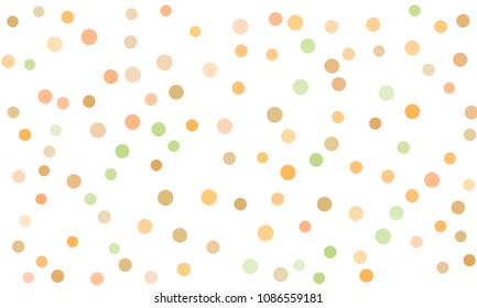 Circles confetti falling on transparent background. Round, dot vector background. Abstract colorful confetti flying in the air. Vector holiday illustration with circles confetti.