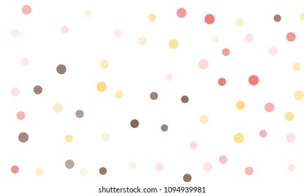 Circles confetti falling on transparent background. Round, dot vector background. Abstract colorful confetti flying in the air. Vector holiday illustration with circles confetti.