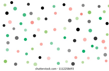 Circles confetti falling on transparent background. Round, dot vector background. Abstract colorful confetti flying in the air. Vector holiday illustration with circles confetti.