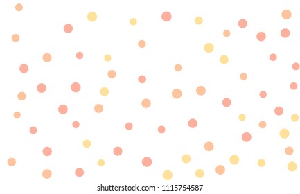 Circles confetti falling on transparent background. Round, dot vector background. Abstract colorful confetti flying in the air. Vector holiday illustration with circles confetti.