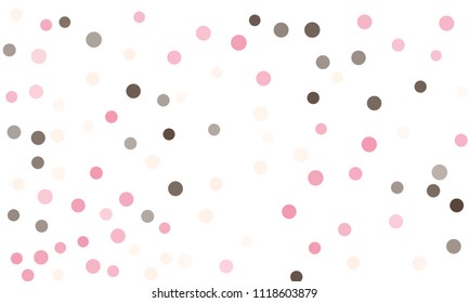 Circles confetti falling on transparent background. Round, dot vector background. Abstract colorful confetti flying in the air. Vector holiday illustration with circles confetti.