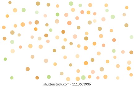 Circles confetti falling on transparent background. Round, dot vector background. Abstract colorful confetti flying in the air. Vector holiday illustration with circles confetti.