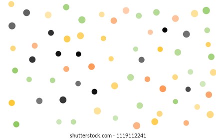 Circles confetti falling on transparent background. Round, dot vector background. Abstract colorful confetti flying in the air. Vector holiday illustration with circles confetti.