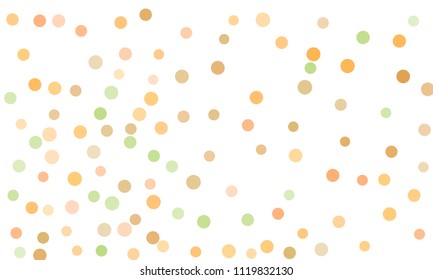 Circles confetti falling on transparent background. Round, dot vector background. Abstract colorful confetti flying in the air. Vector holiday illustration with circles confetti.