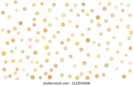 Circles confetti falling on transparent background. Round, dot vector background. Abstract colorful confetti flying in the air. Vector holiday illustration with circles confetti.