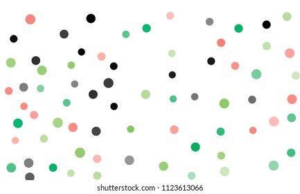 Circles confetti falling on transparent background. Round, dot vector background. Abstract colorful confetti flying in the air. Vector holiday illustration with circles confetti.