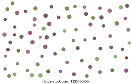 Circles confetti falling on transparent background. Round, dot vector background. Abstract colorful confetti flying in the air. Vector holiday illustration with circles confetti.