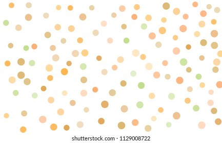 Circles confetti falling on transparent background. Round, dot vector background. Abstract colorful confetti flying in the air. Vector holiday illustration with circles confetti.