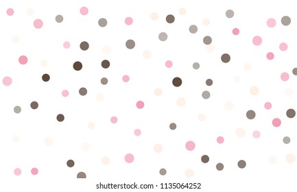 Circles confetti falling on transparent background. Round, dot vector background. Abstract colorful confetti flying in the air. Vector holiday illustration with circles confetti.