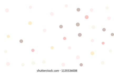 Circles confetti falling on transparent background. Round, dot vector background. Abstract colorful confetti flying in the air. Vector holiday illustration with circles confetti.